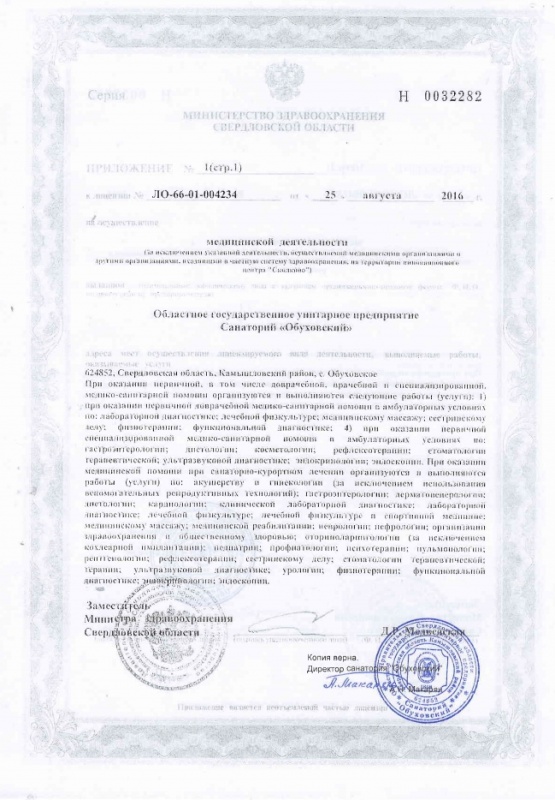 Лицензия Обуховский